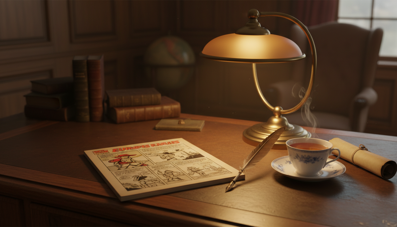 Старый европейский комикс на рабочем столе